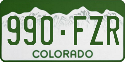 CO license plate 990FZR