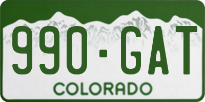 CO license plate 990GAT
