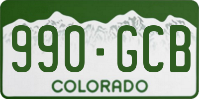 CO license plate 990GCB