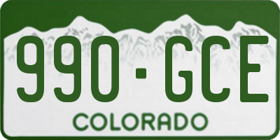 CO license plate 990GCE