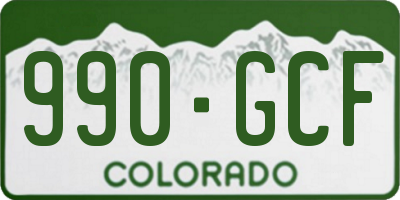 CO license plate 990GCF