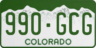 CO license plate 990GCG