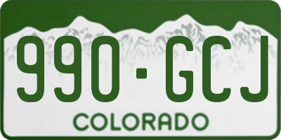 CO license plate 990GCJ
