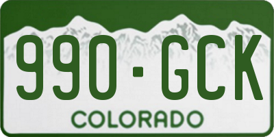 CO license plate 990GCK