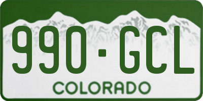 CO license plate 990GCL