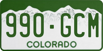 CO license plate 990GCM