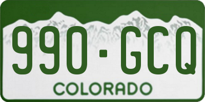 CO license plate 990GCQ