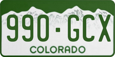 CO license plate 990GCX