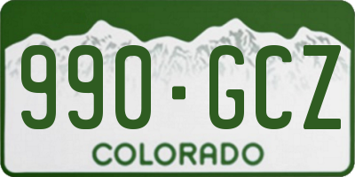 CO license plate 990GCZ