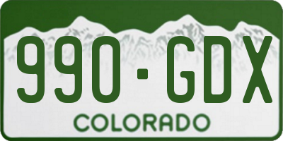 CO license plate 990GDX