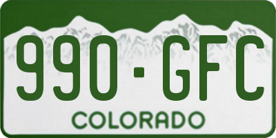 CO license plate 990GFC