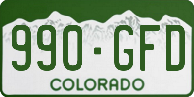 CO license plate 990GFD