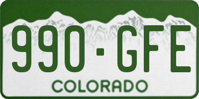 CO license plate 990GFE