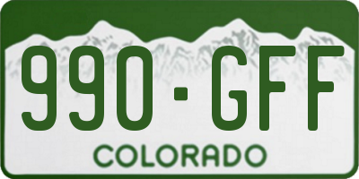 CO license plate 990GFF