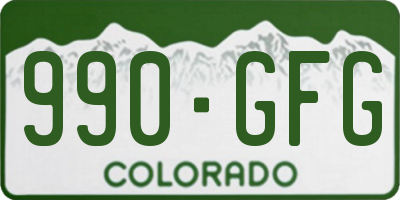 CO license plate 990GFG