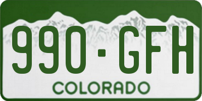 CO license plate 990GFH