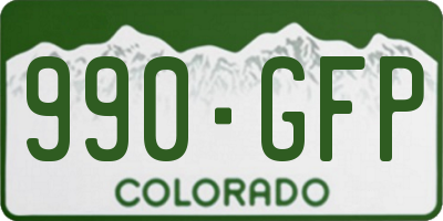 CO license plate 990GFP