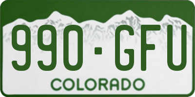 CO license plate 990GFU