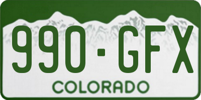 CO license plate 990GFX