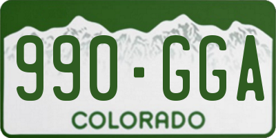 CO license plate 990GGA