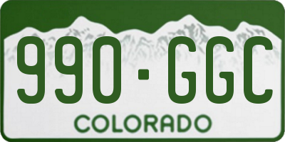 CO license plate 990GGC