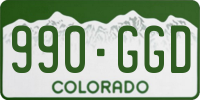 CO license plate 990GGD