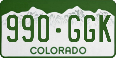 CO license plate 990GGK