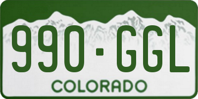 CO license plate 990GGL