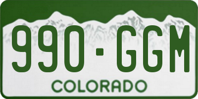 CO license plate 990GGM