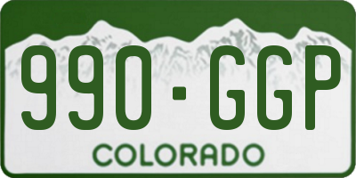 CO license plate 990GGP