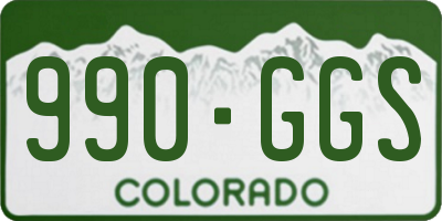 CO license plate 990GGS