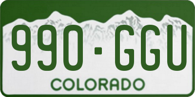 CO license plate 990GGU