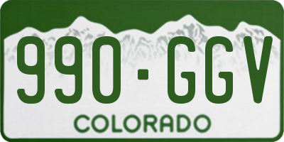 CO license plate 990GGV