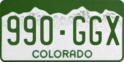 CO license plate 990GGX