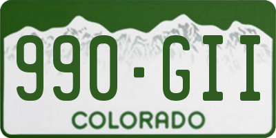 CO license plate 990GII
