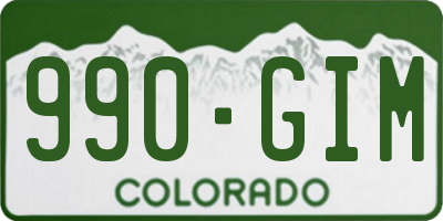 CO license plate 990GIM