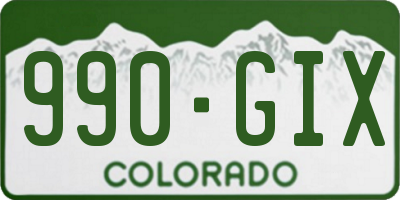 CO license plate 990GIX