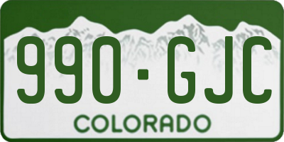 CO license plate 990GJC