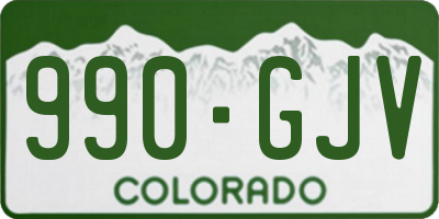 CO license plate 990GJV