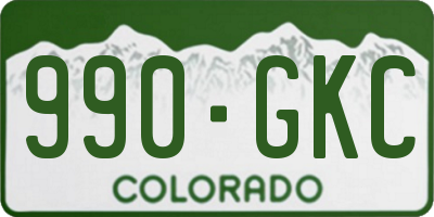 CO license plate 990GKC