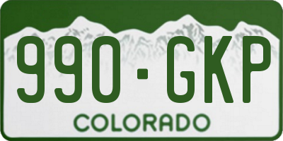 CO license plate 990GKP