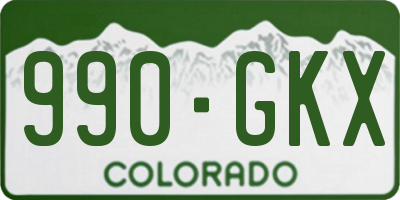 CO license plate 990GKX