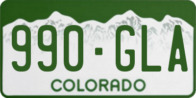 CO license plate 990GLA
