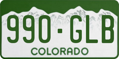 CO license plate 990GLB
