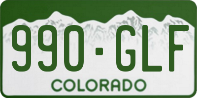 CO license plate 990GLF