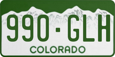 CO license plate 990GLH