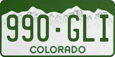 CO license plate 990GLI