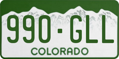 CO license plate 990GLL