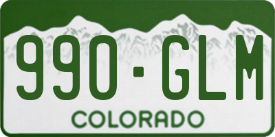 CO license plate 990GLM