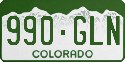 CO license plate 990GLN